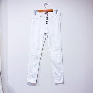 LADY DUTCH White Skinny Jeans | High-Rise Stretch Denim | Size 25‎ *